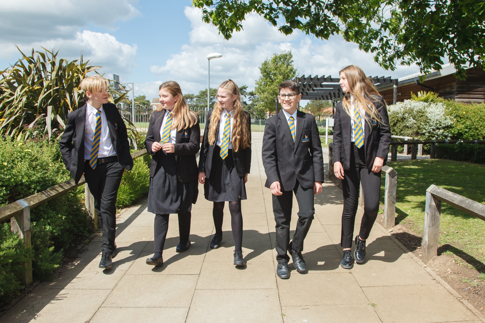 Pupils at Hobart High walking